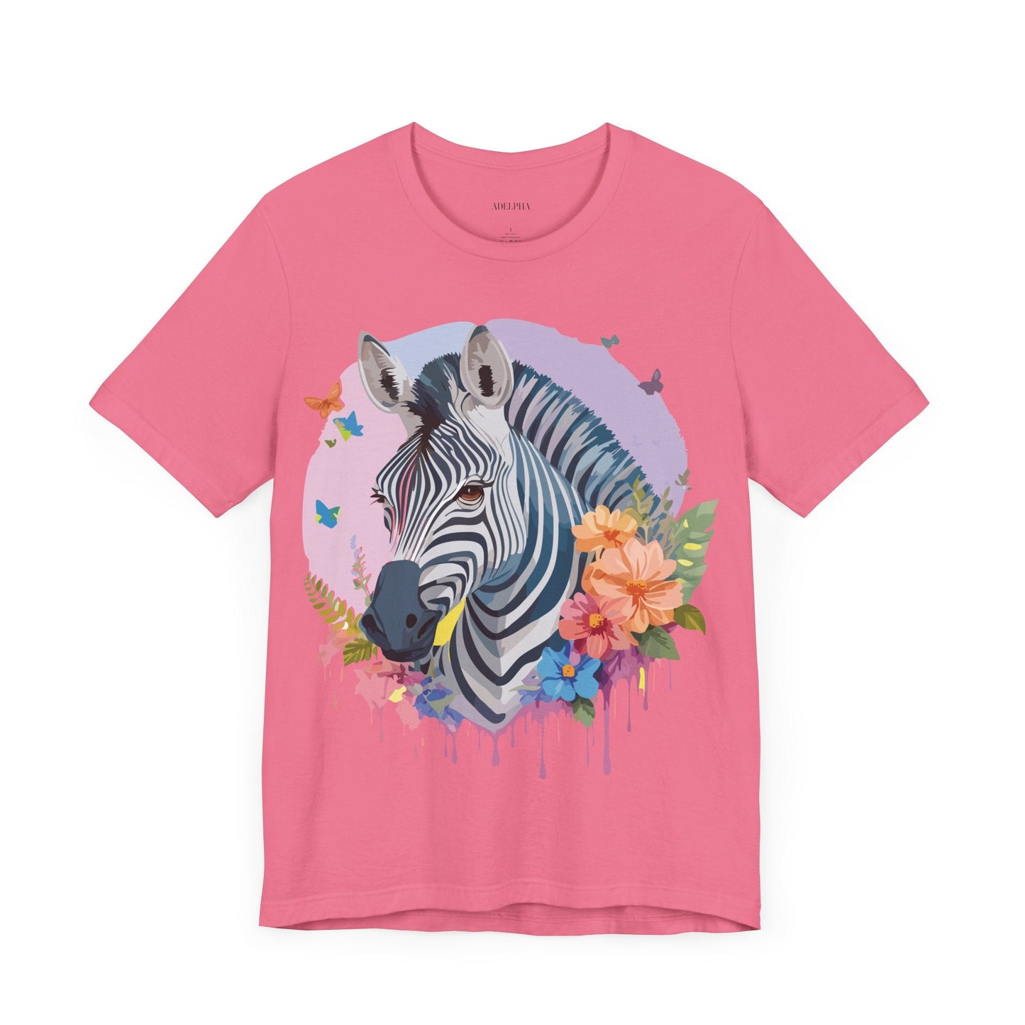 Zebra Graphic Unisex 100 Cotton Vintage Animal Art T-Shirt 3