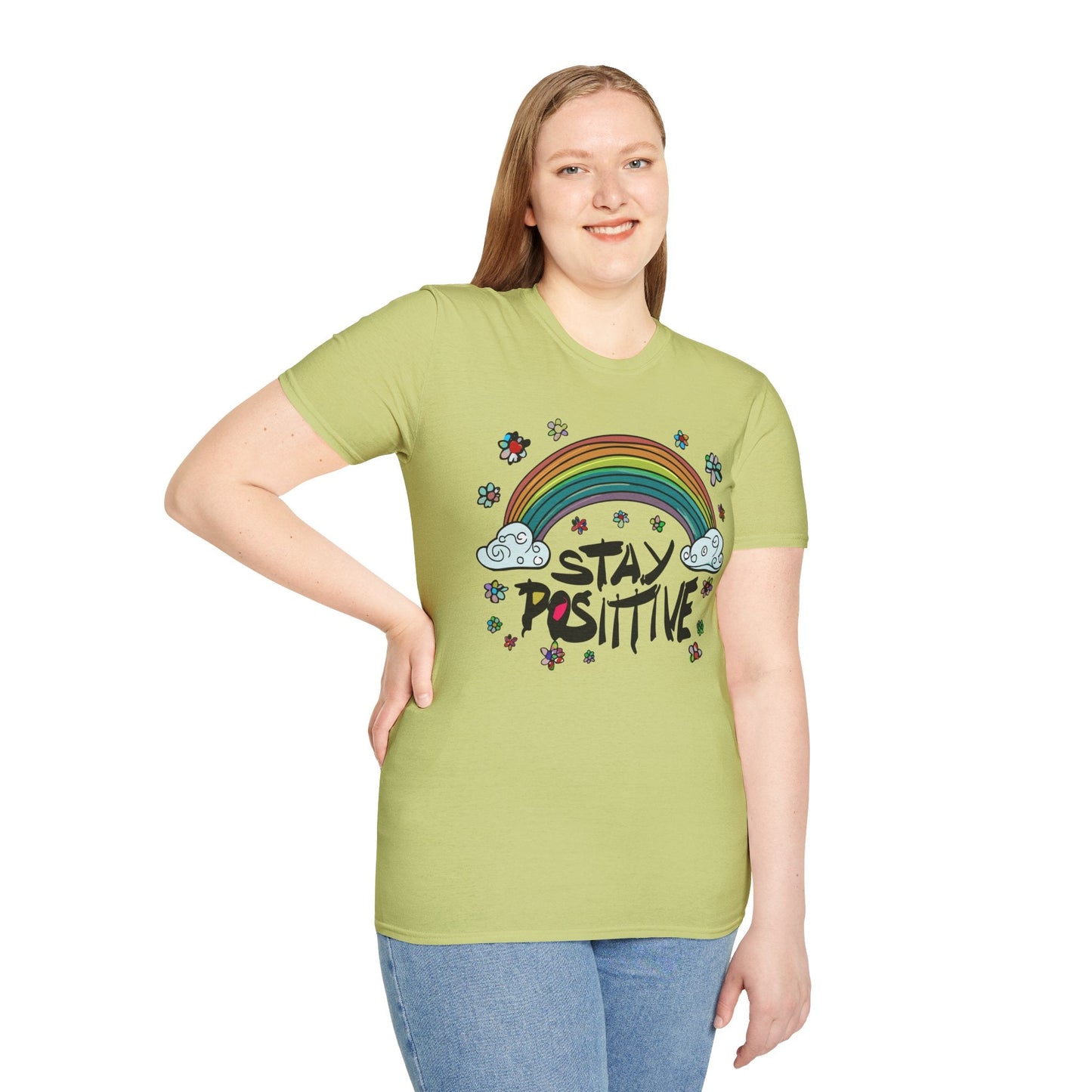 Positive Slogan T Shirt Unisex Softstyle Tee With Positive Words And Good Quotes Gildan 64000