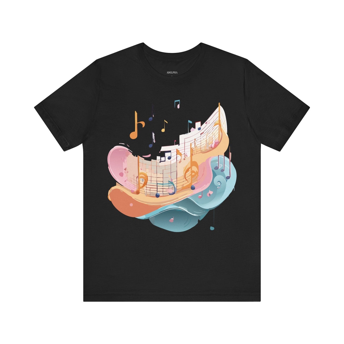 Music Graphic Unisex 100 Cotton Vintage Art with Musical Elements Tee 27