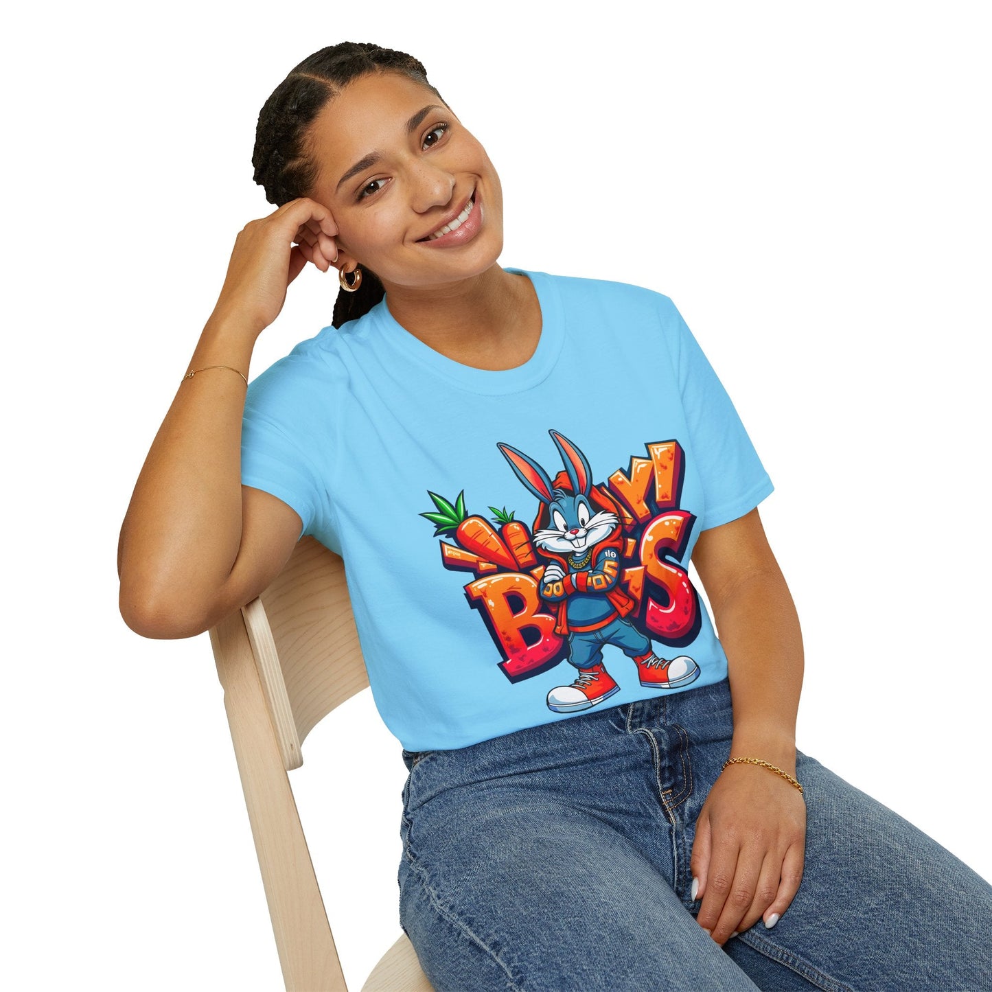 Funny Cartoon Animals T Shirt With Animation Design Unisex Softstyle Graphic Tee Gildan 64000