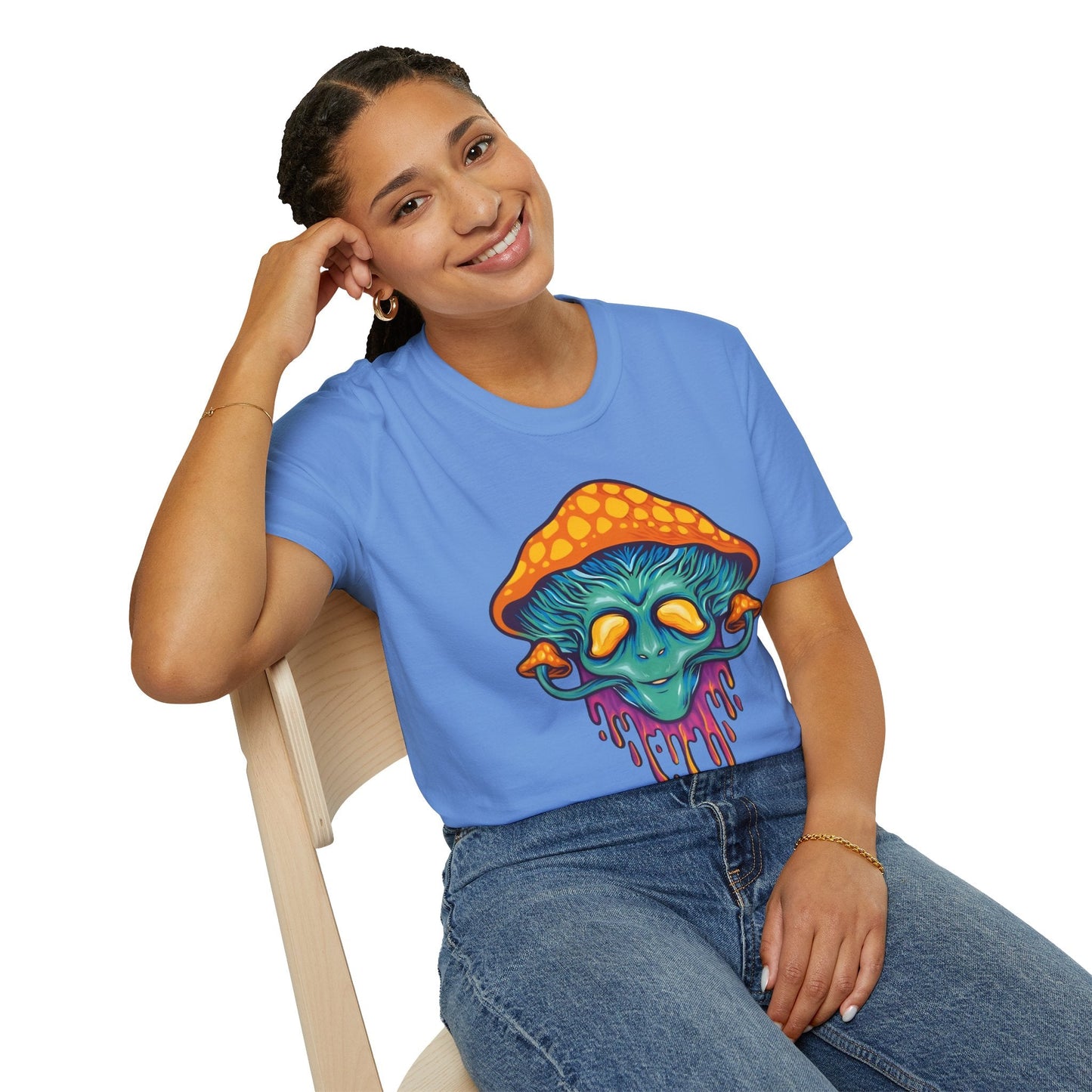 Mashroom T Shirt Unisex Funny Mushroom Design Tee 100 Percent Cotton Softstyle Collection