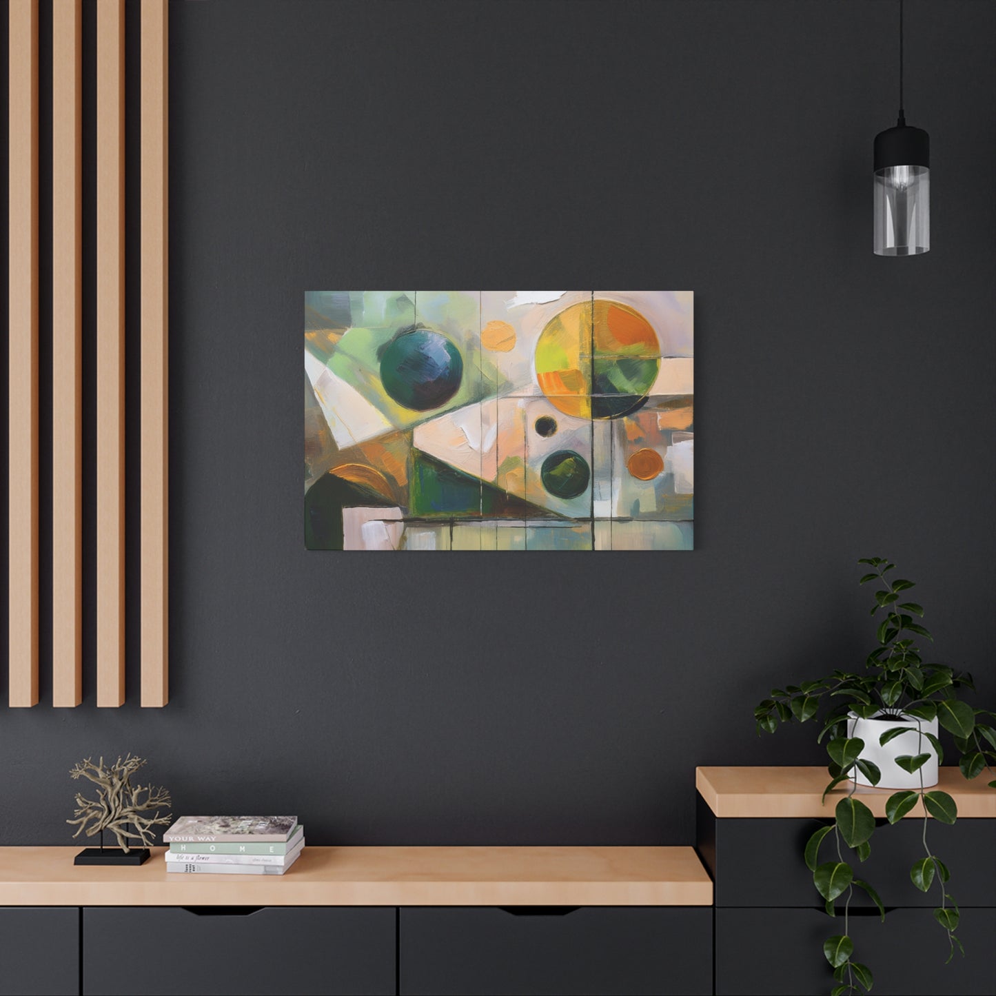 Abstract Oil Painting Print Canvas 24x16, 30x20, 36x24, 48x32, 60x40 Bright Latex Inks, Pine-Wood Inner Frame ABH-68