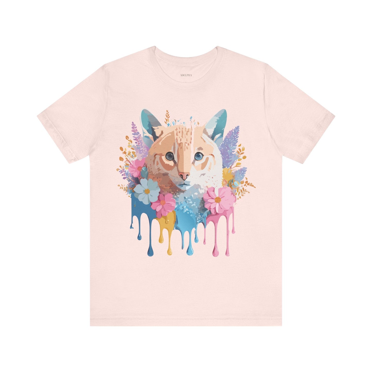 Cat Graphic Tee Unisex Short Sleeve With Adelpha Artwork Vintage Inspired