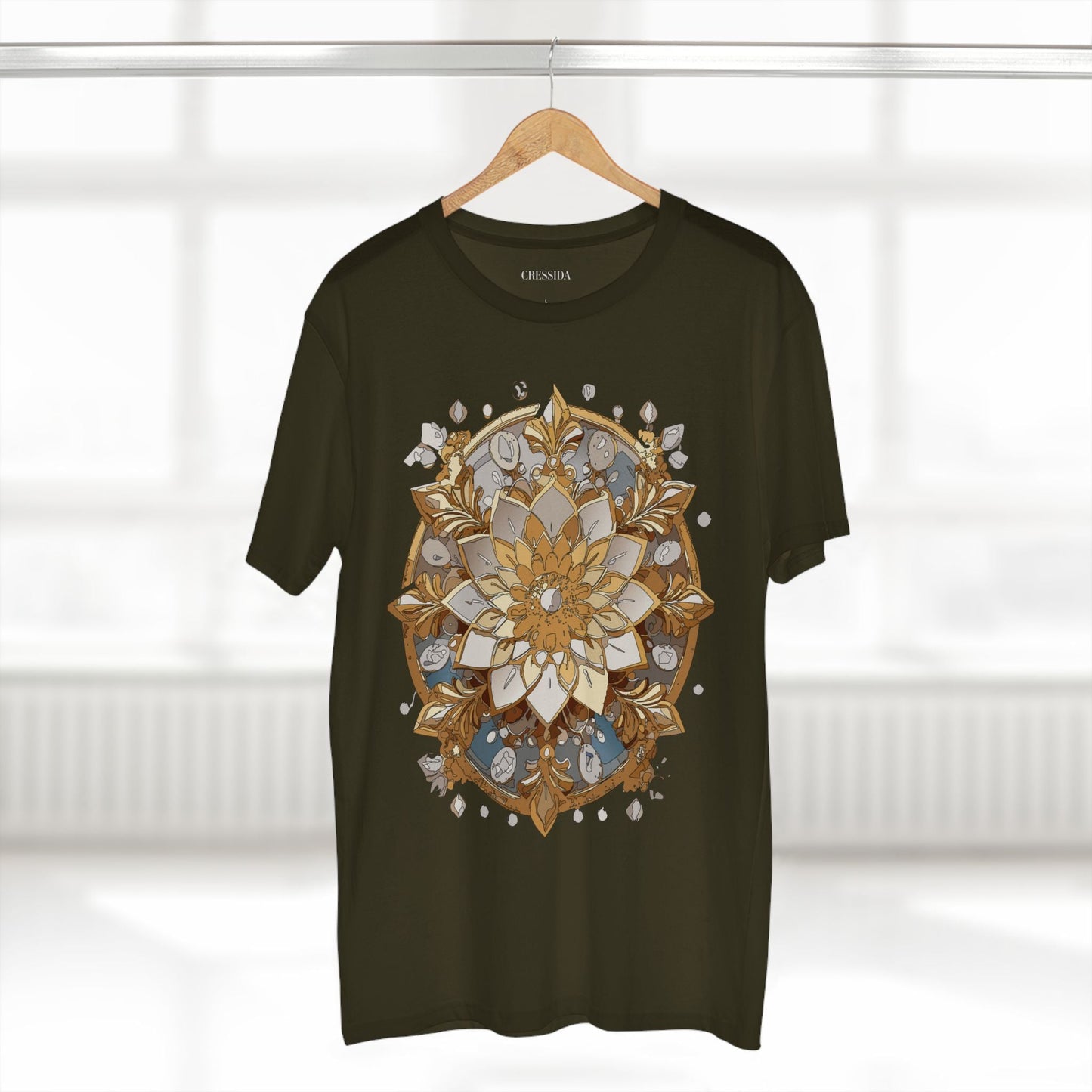 Floral Graphic T-Shirt Unisex 100 Cotton Art Design with Antique Flowers Tee 21