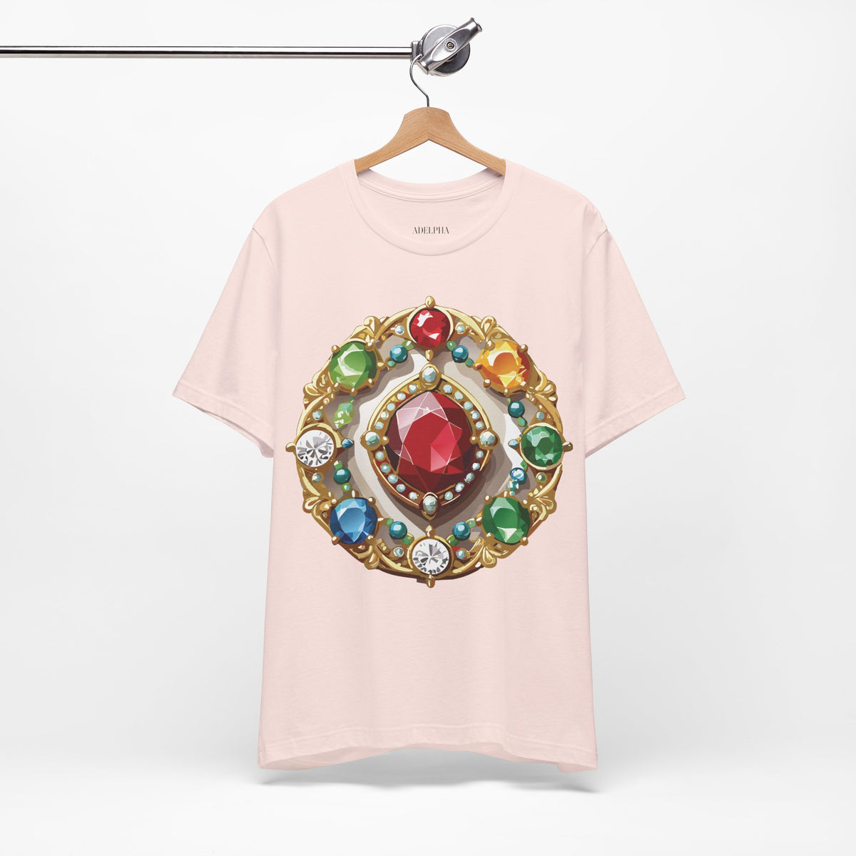 Jewelry Graphic Unisex Cotton Bella+Canvas Tee with Art Design n127