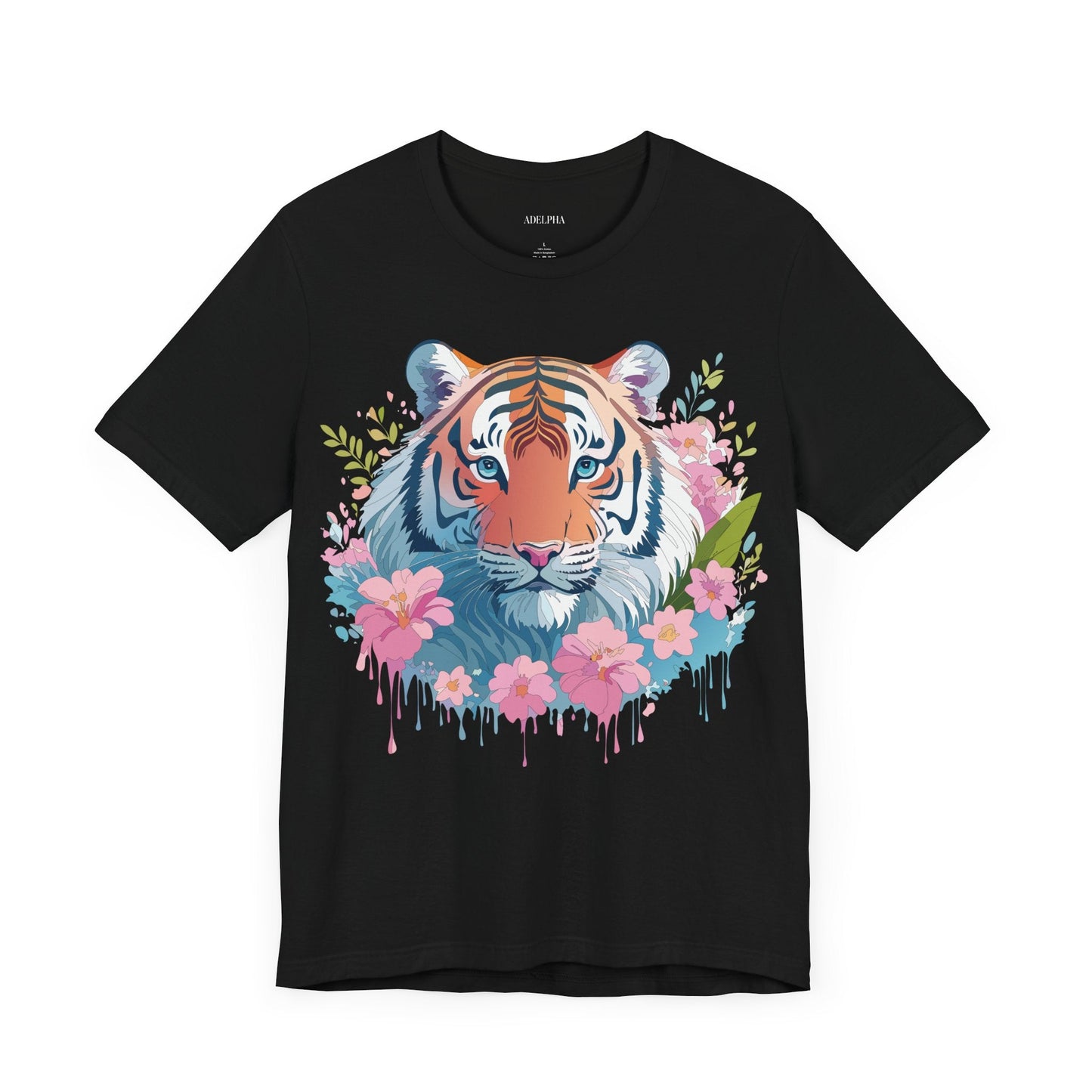 Tiger Graphic Tee Unisex Short Sleeve Jersey From Adelpha Vintage Inspired Artwork