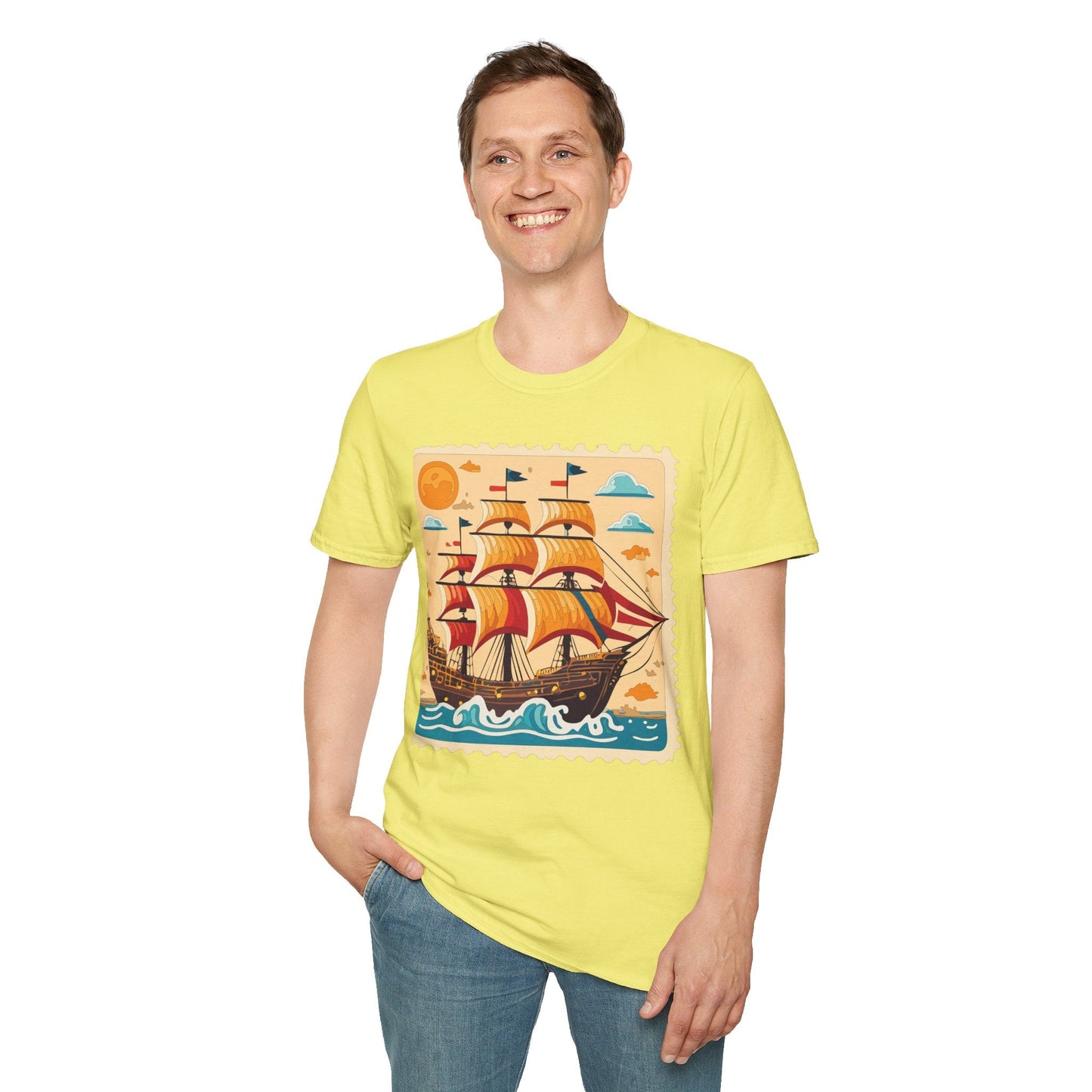 Ship T Shirts Frigate T Shirts Vessel Tee Shirt Unisex Gildan Softstyle 64000 Comfort Fit