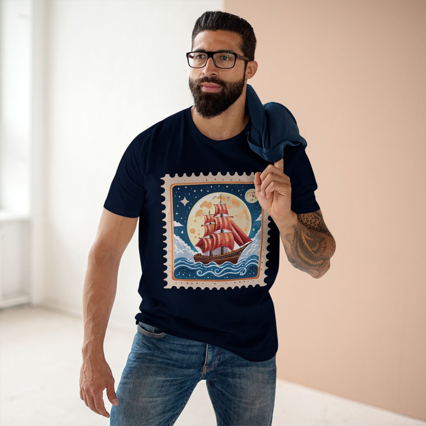 Stamp Shirt Postage Stamp Tee Unisex Premium Cotton Original Art Design By Retro2Nova