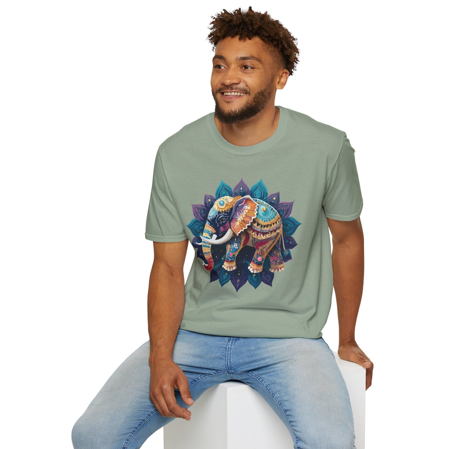 Elephant T Shirt Unisex Softstyle Cotton Tee Gildan 64000 Comfortable Everyday Wear