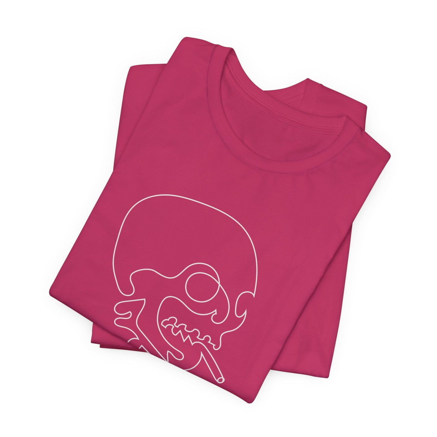 Unisex Cotton Tee Shirt with Skull