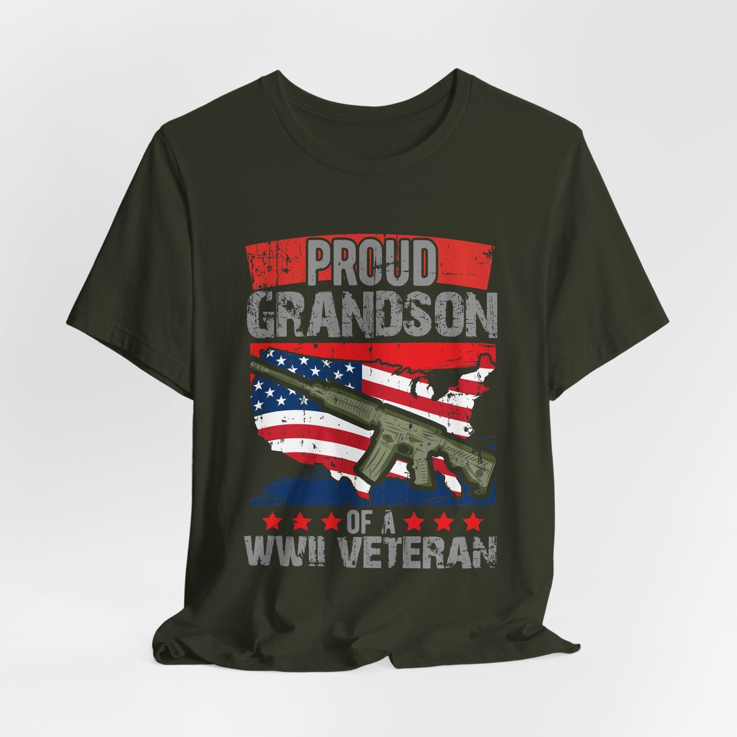 Army Veteran Patriotic Graphic Design Unisex Cotton T-Shirt v16