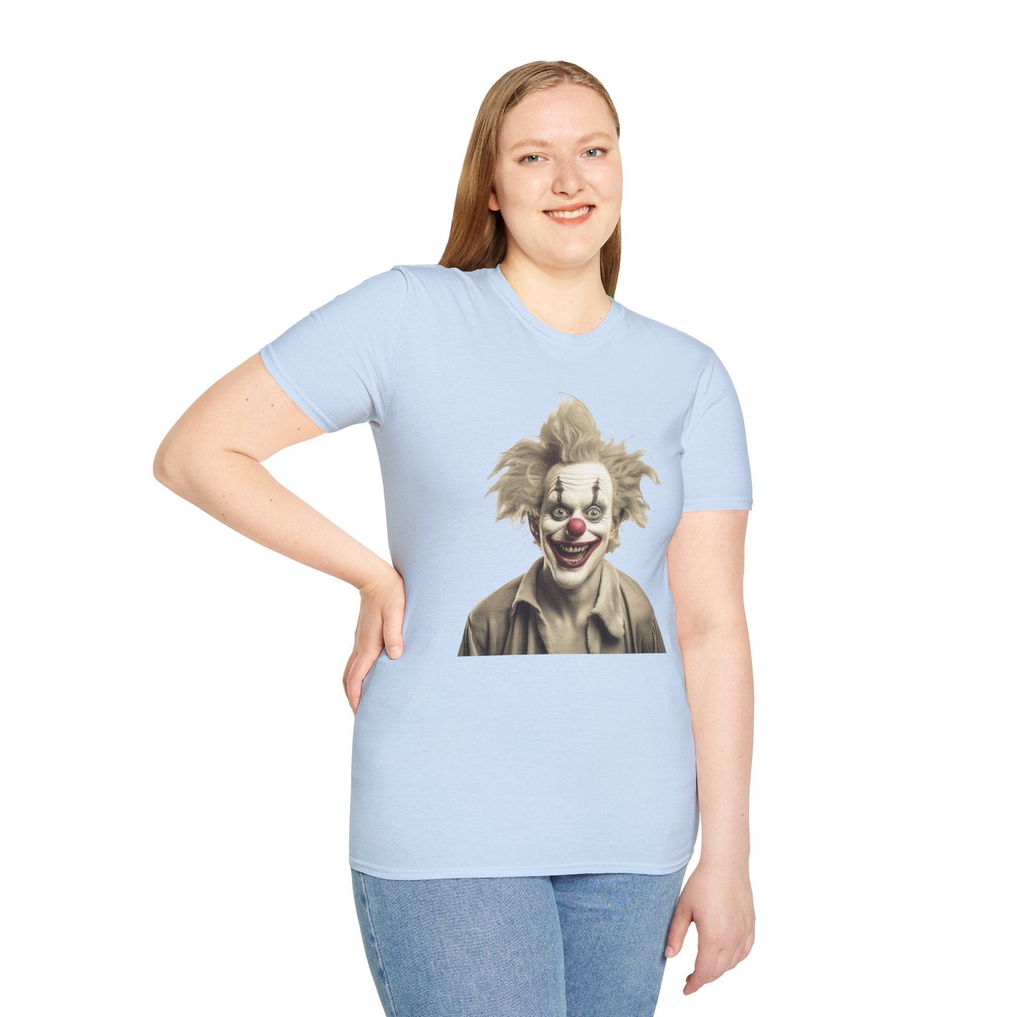 Clown Shirt Unisex T Shirt Funny Man Circus Shirt Scary Man Shirt Softstyle Gildan 64000