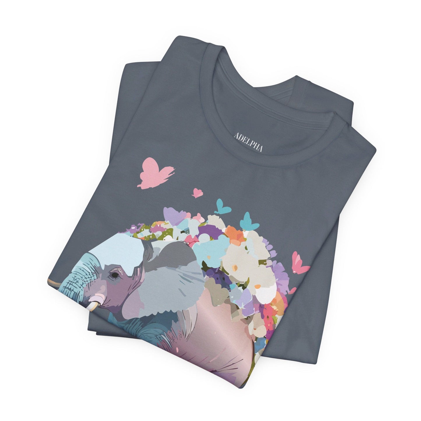 Elephant Shirt Graphic Tee Unisex Vintage Inspired Art Design By Adelpha Original Artwork