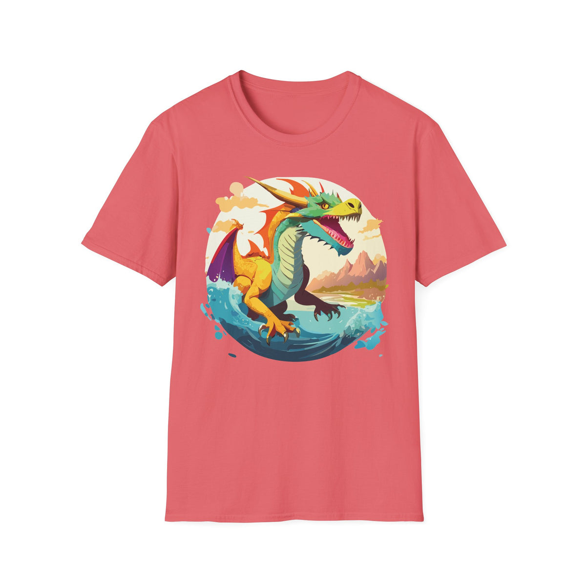 Dragon Graphic Tee Gildan Unisex 100 Cotton Tee Shirt with Animals m13