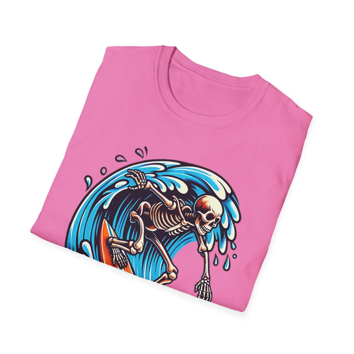 Skull Tee Shirt With Skeleton Art Design Unisex Gildan Softstyle 64000 Ring Spun Cotton Tee