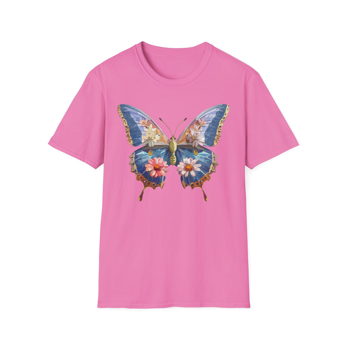 Floral Watercolor Butterfly Graphic Tee Unisex 100 Cotton Gildan T-Shirt