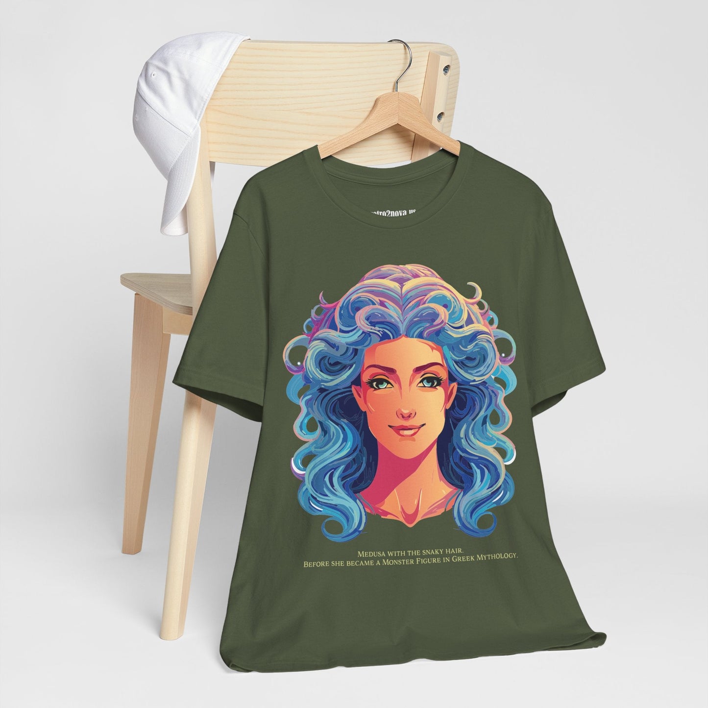 Goddess Medusa Graphic Cotton T Shirt Unisex Jersey Short Sleeve Original Artwork By Retro2Nova