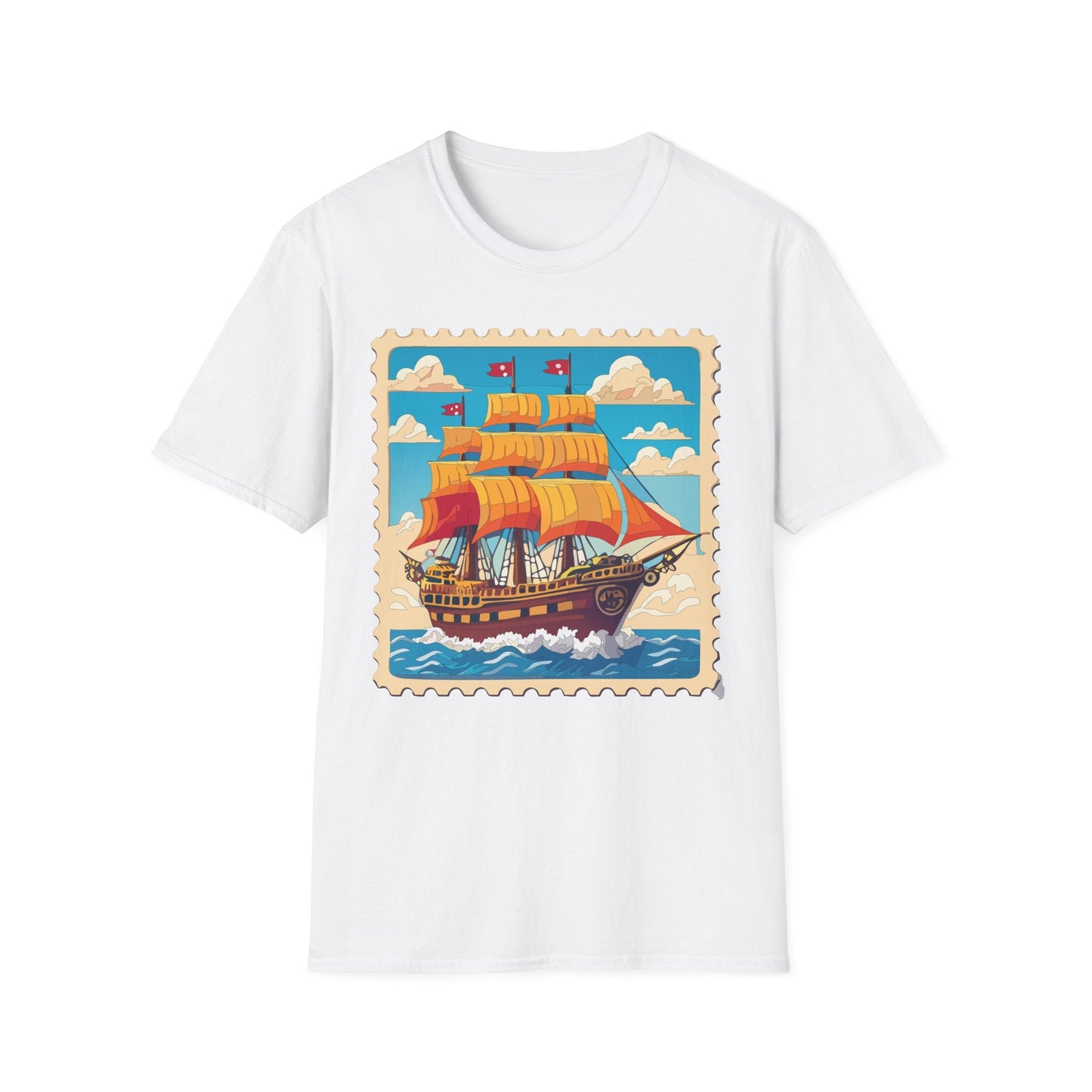 Unisex Softstyle Frigate Ship T Shirt 100 Percent Ring Spun Cotton Gildan 64000 Tee