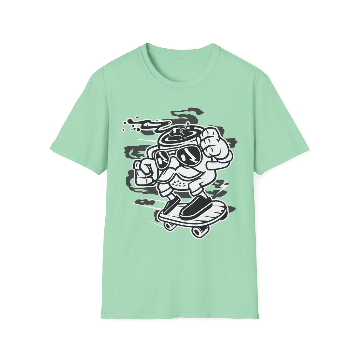 Unisex Cotton T-Shirt with Cartoon Graphic Design