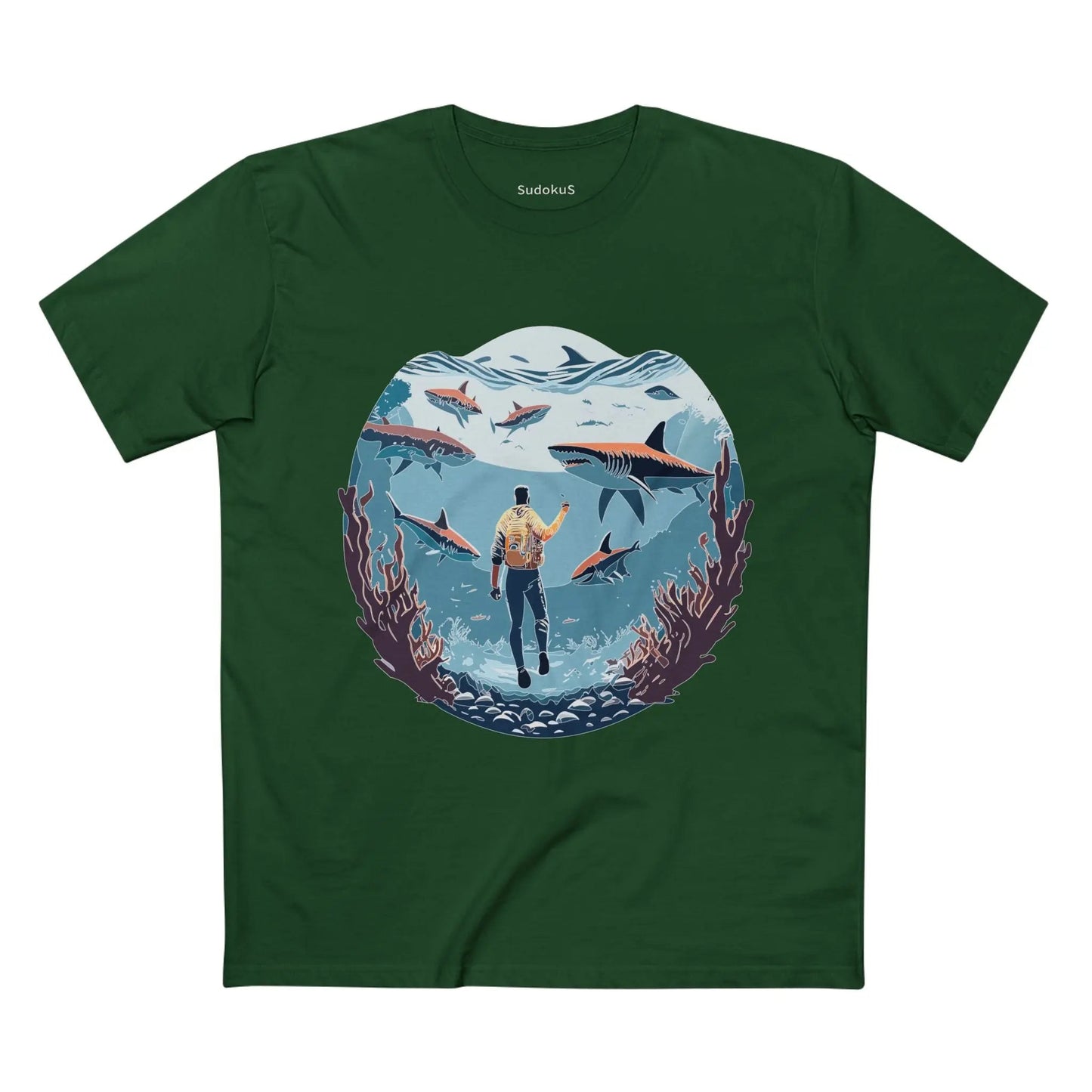 Ocean Coast Graphic Unisex 100 Cotton Staple Tee 4