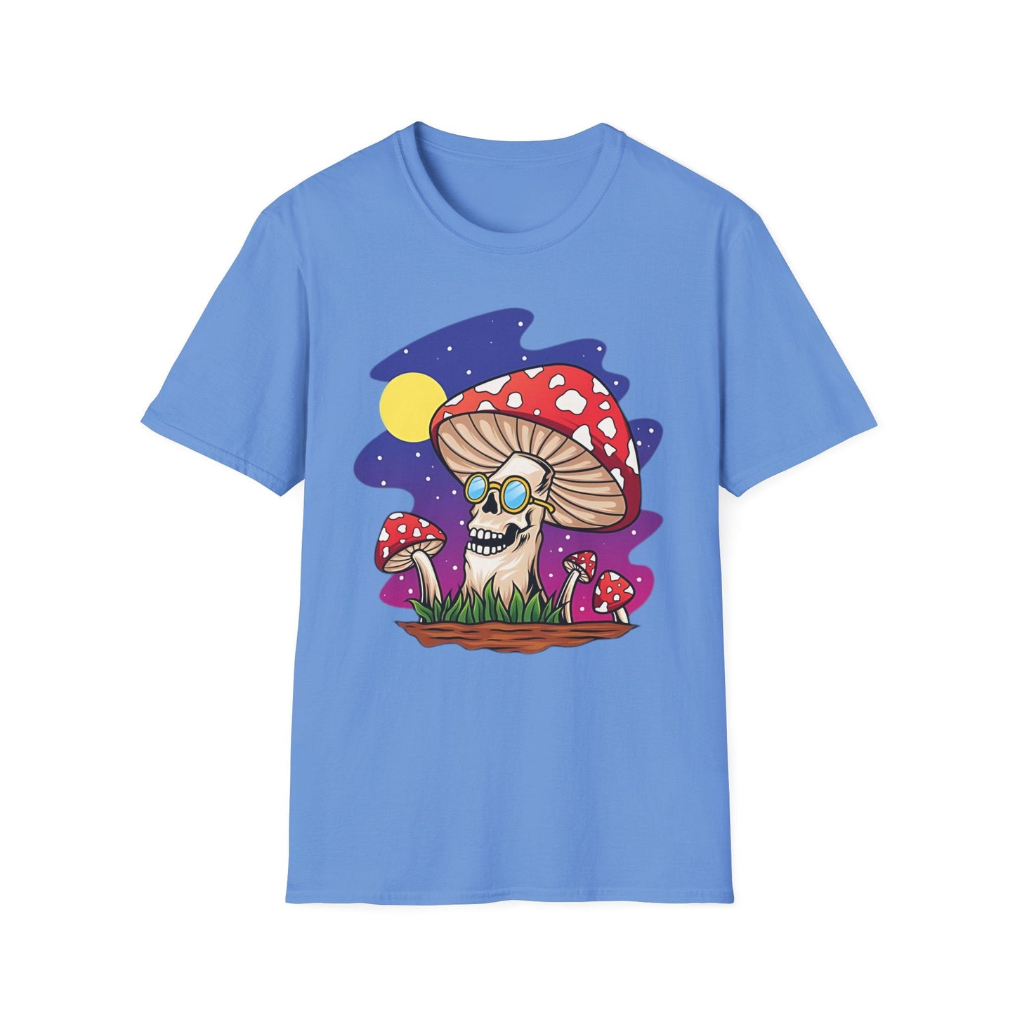 Funny Mashroom Graphic Unisex Softstyle Cotton With Cartoon Illustration Design 26