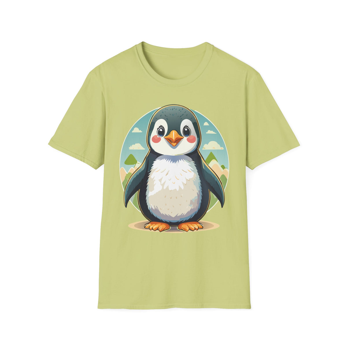 Cute Cartoon Penguin T-Shirt | Cute Penguin Illustration Tee, Winter Animal Shirt