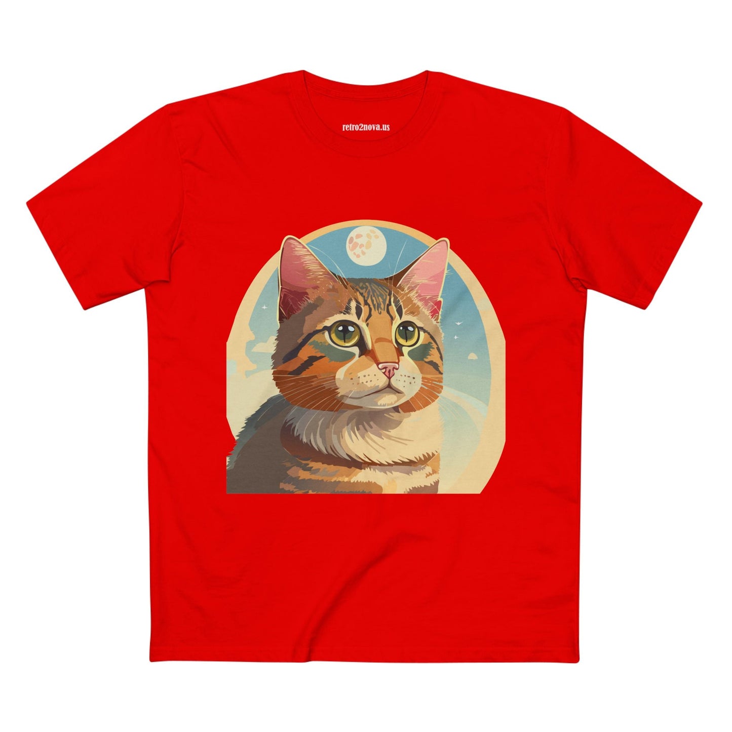 Cat Shirt Unisex Premium Cotton Tee With Original Cat Art Design Retro2Nova Soft Breathable Regular Fit