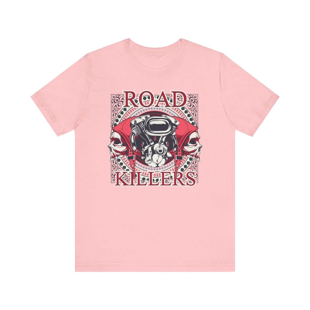 Dark Road Motorcycle Helmet Skull Tee Biker graphic Unisex Cotton t-shirt G-1