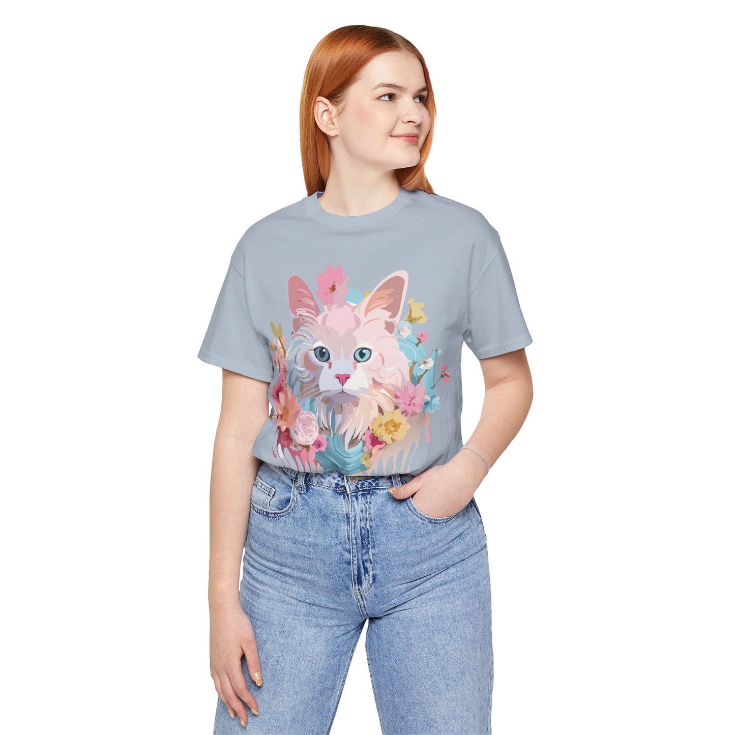 Cat Graphic T Shirt Unisex Short Sleeve Vintage Adelpha Art Tee