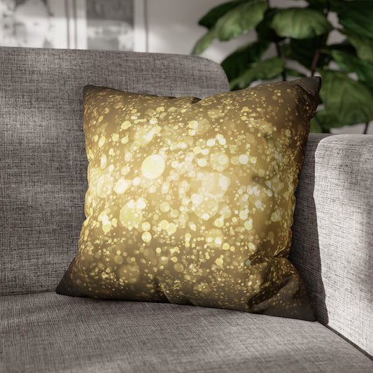 Faux Suede Pillowcase with Abstract print