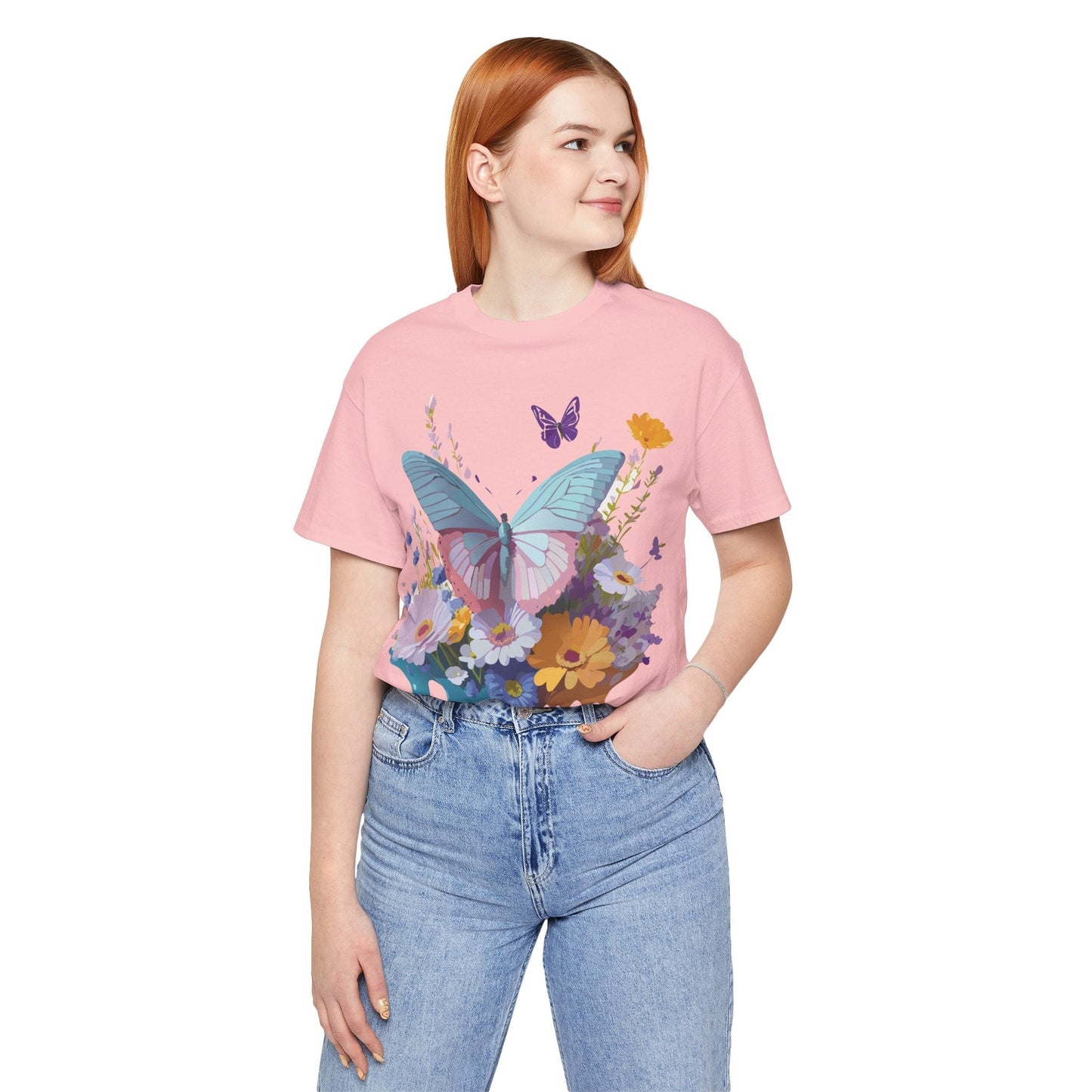 Butterfly Graphic Tee Unisex Short Sleeve Jersey Vintage Artwork Adelpha