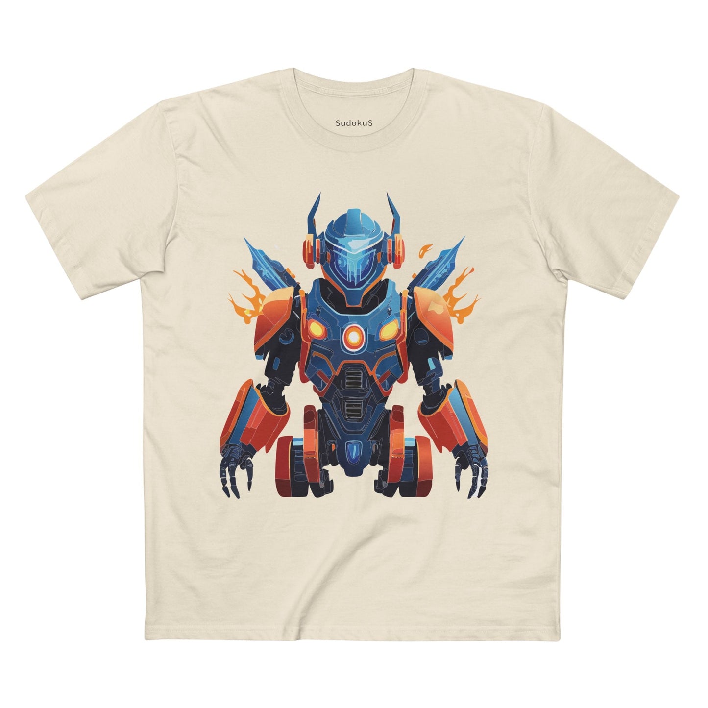 Cyborg Robot Graphic Unisex 100 Cotton Staple Tee 4
