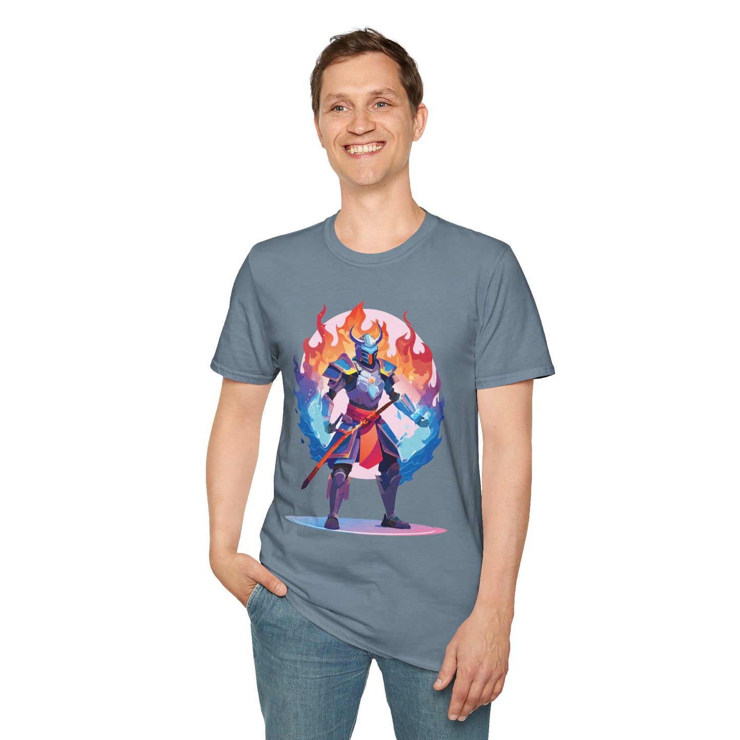 Samurai Shirt Unisex Gildan Softstyle 64000 Tee 100 Percent Cotton Comfortable Tee
