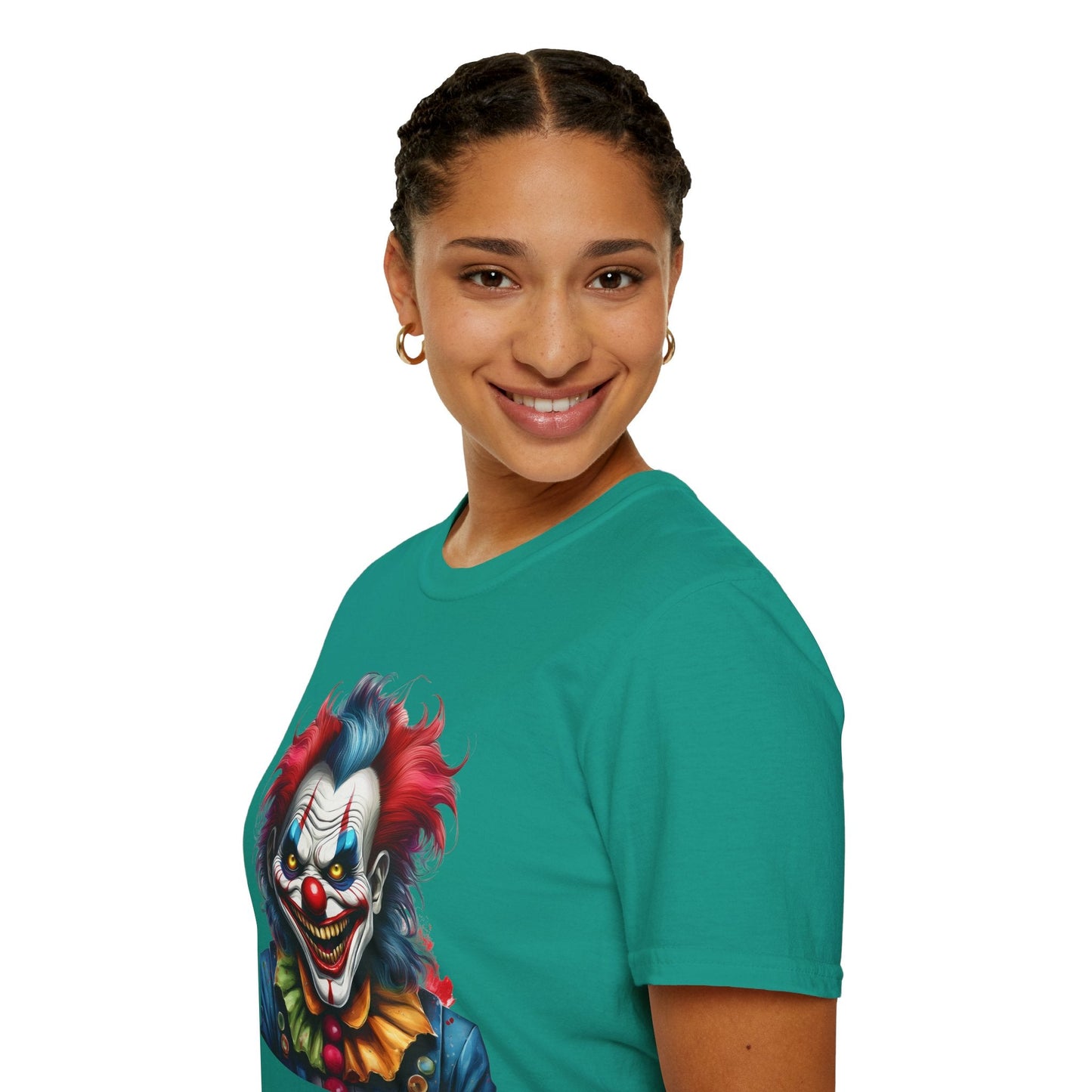 Unisex Clown Shirt Funny Man Tee Circus Theme Shirt Scary Man Shirt Softstyle Comfort