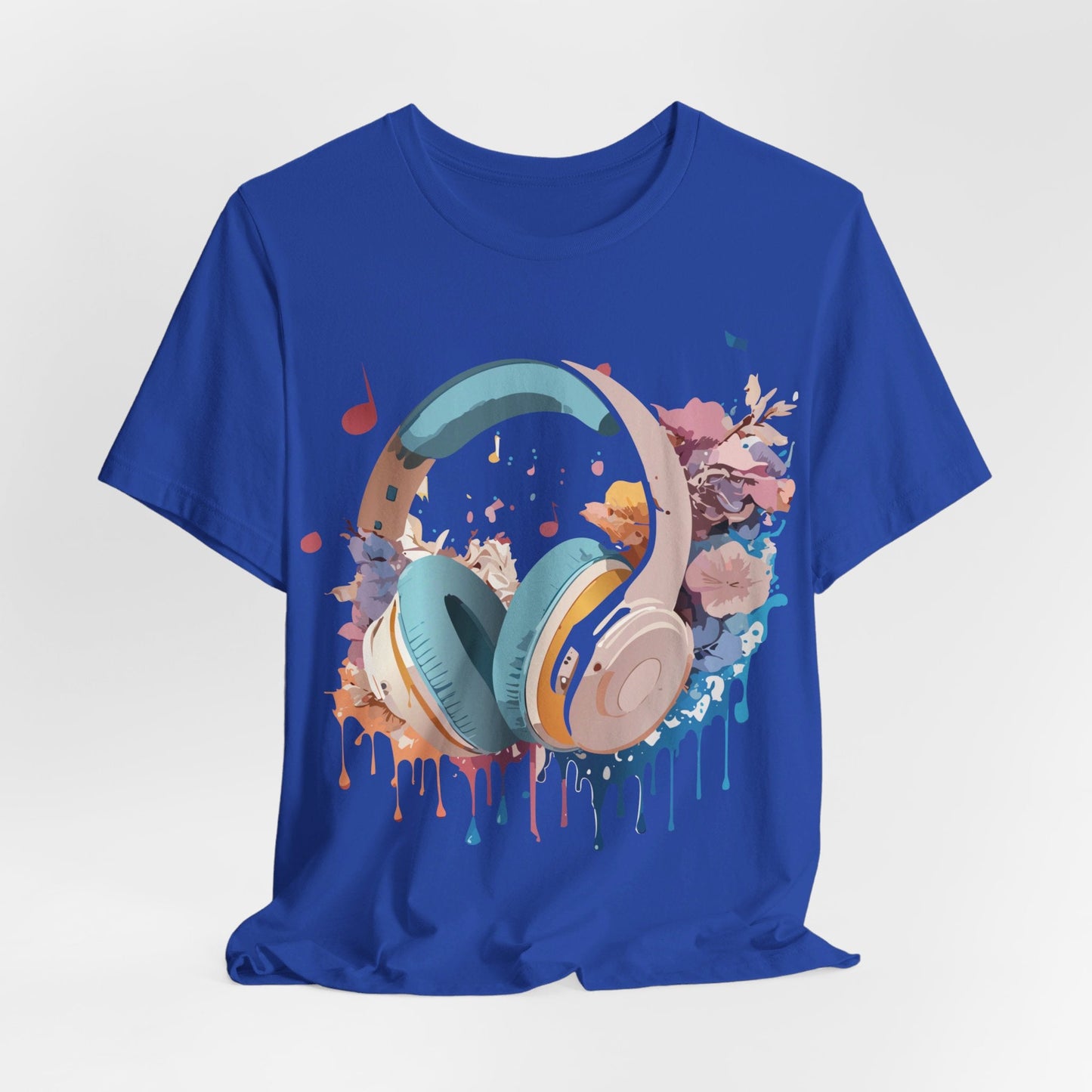 Music Graphic Unisex 100 Cotton Vintage Art with Musical Elements Tee 1