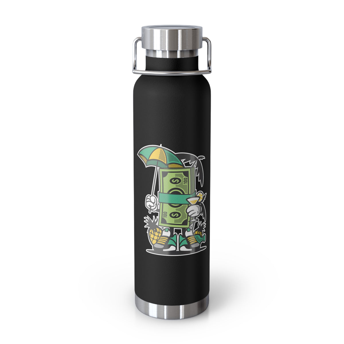 22oz Copper Insulated Water Bottle with Cartoon Design - CV100