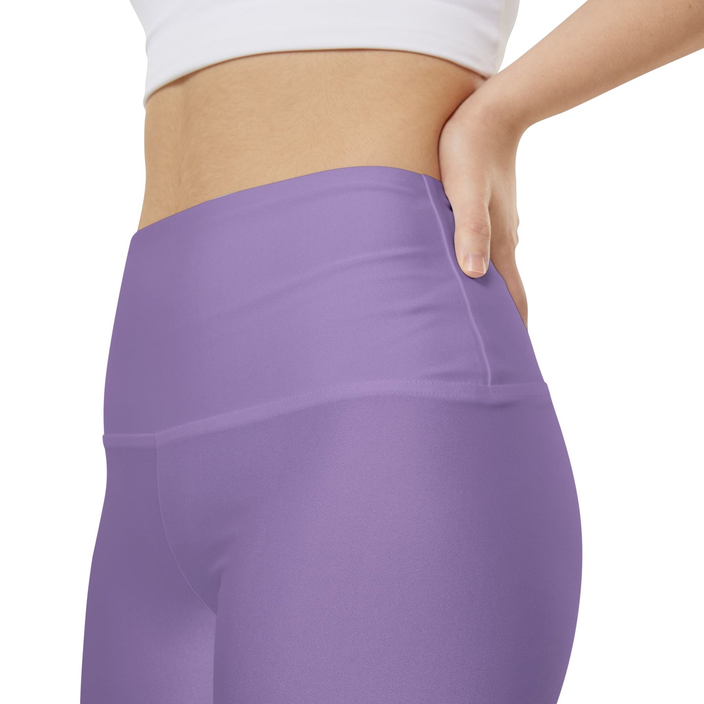 Furry Orchid Purple Lavender High-Waist Women's Workout Shorts