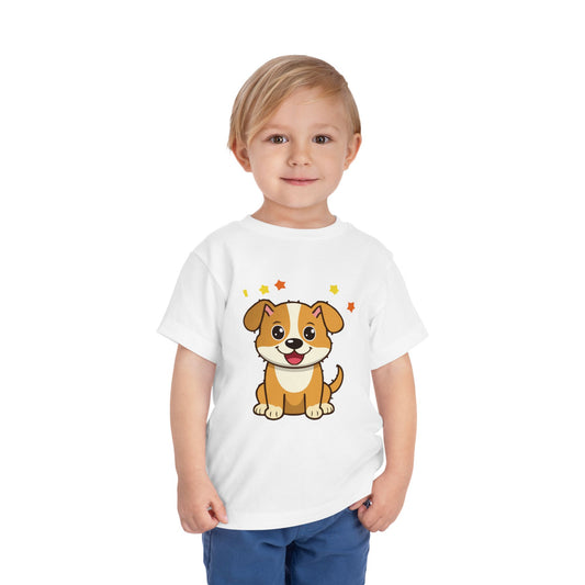 Cute Puppy Toddler Short Sleeve Tee - Adorable Pet Lover Gift (2T-5T)