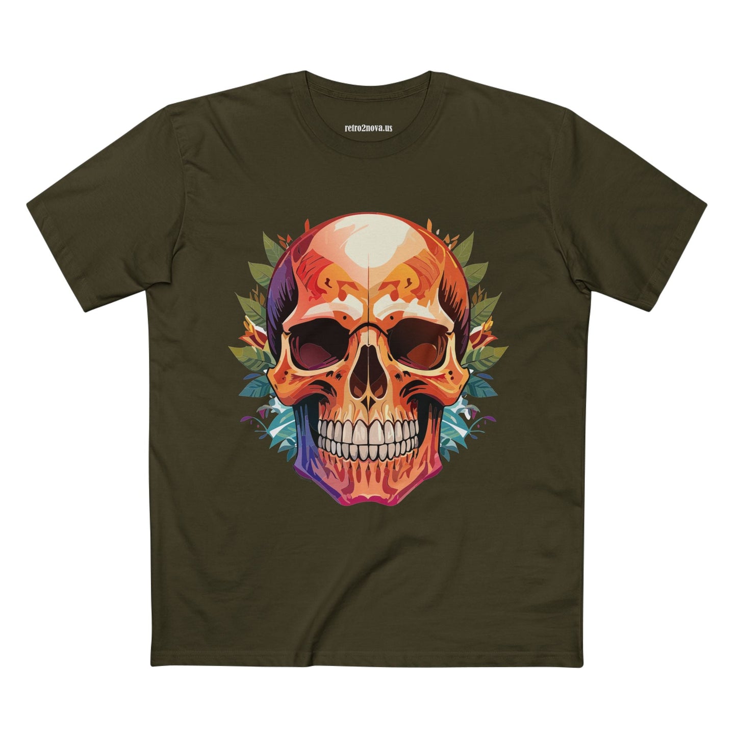 Skull Shirt And Skeleton Shirt Unisex Premium Cotton Tee Original Art Design Retro2Nova