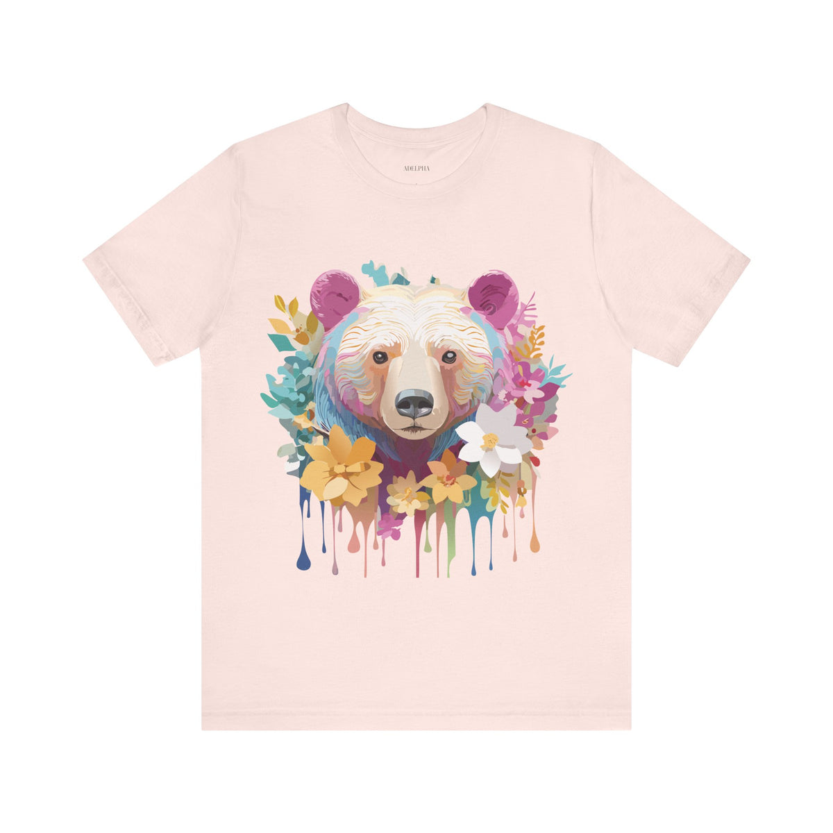 Bear Graphic Design Tee Bella+Canvas Unisex 100 Cotton Tee Shirt a115