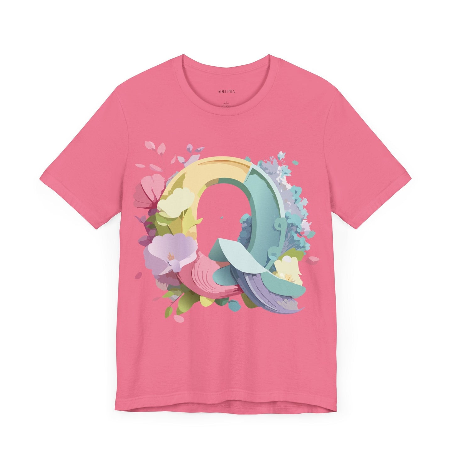 Letter Q Shirt Unisex Graphic Tee Featuring Vintage Inspired Artwork By Adelpha Collection
