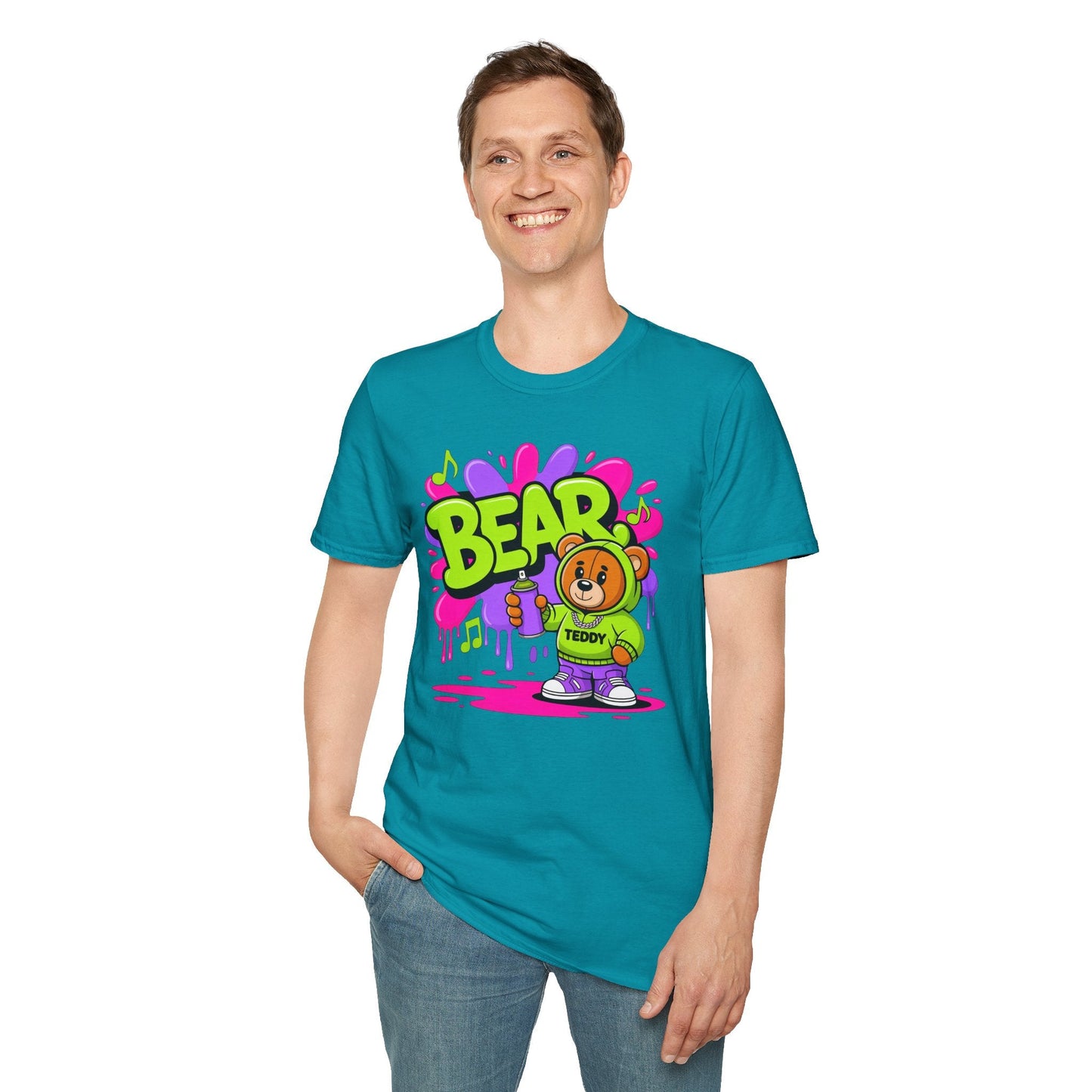 Funny Cartoon Animals T Shirt Unisex Graphic Tee Animation Softstyle Gildan 64000 Ring Spun Cotton