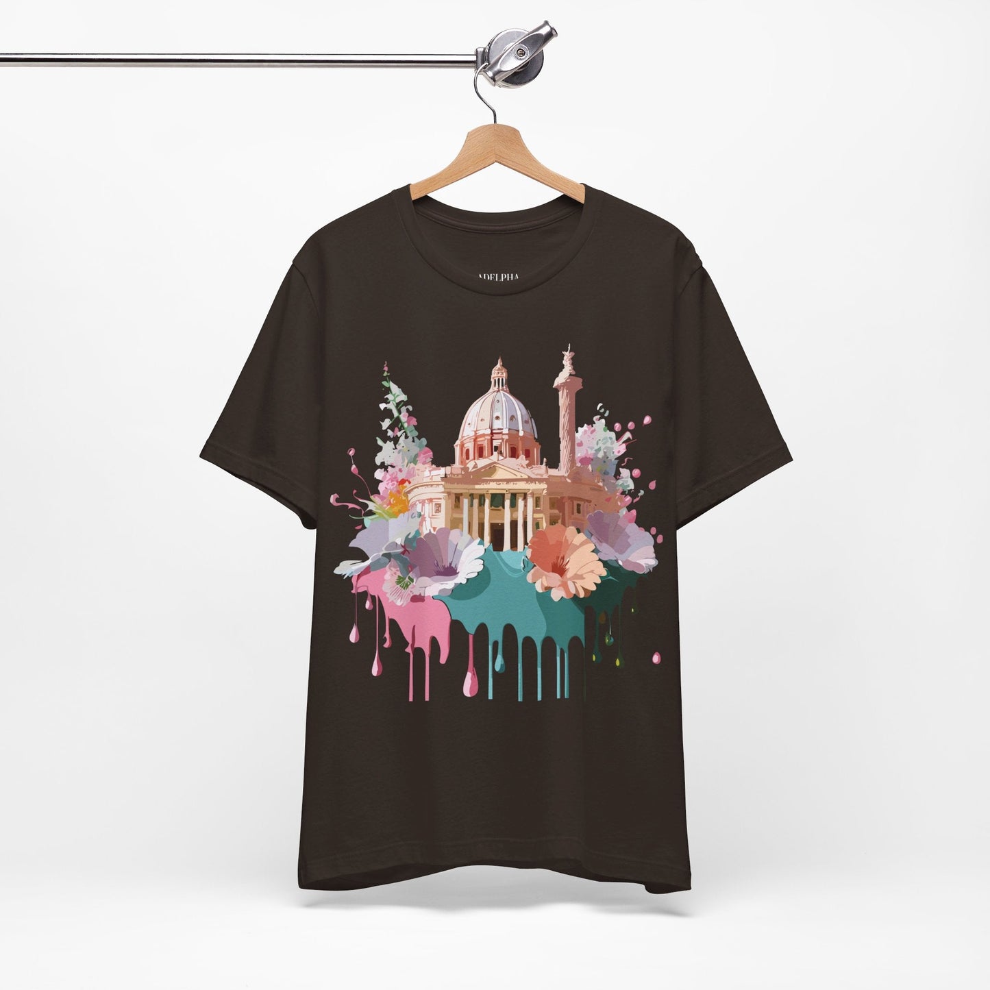 Tourist Shirt Rome Graphic Tee Unisex Jersey Short Sleeve Art Design By Adelpha Artwork