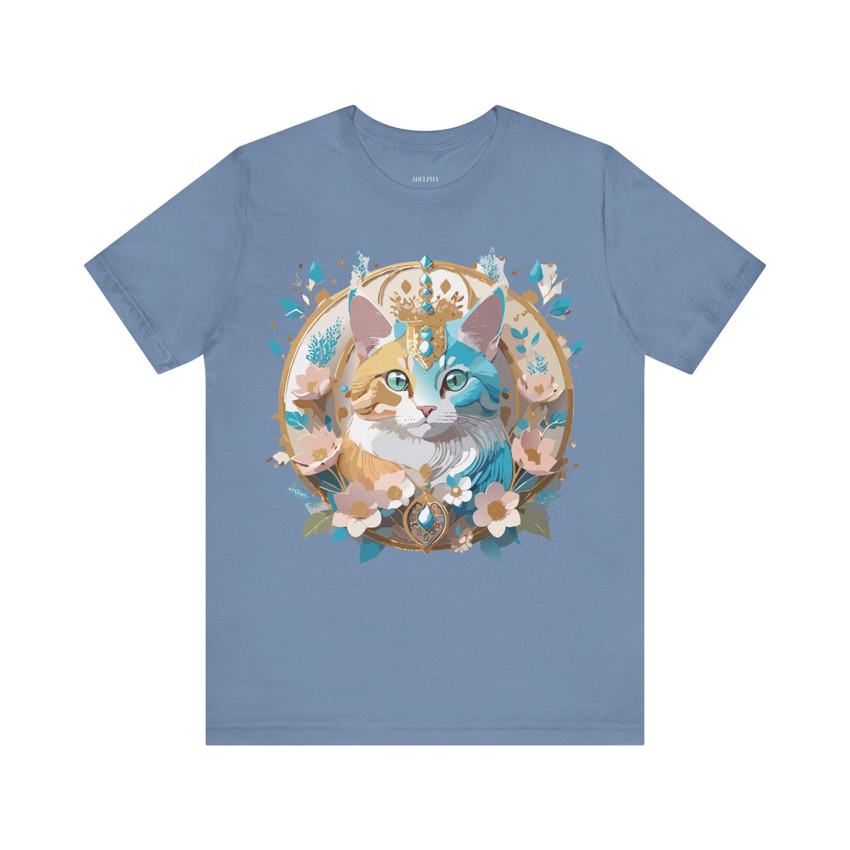 Medallion Graphic Unisex Cotton Bella+Canvas Tee with Art Design d65