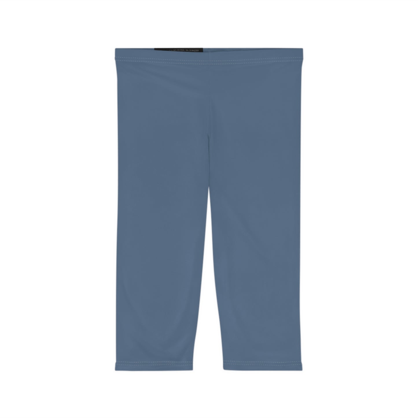Eastern Blue Color Women's Brushed Suede Poly Span Casual Capri Leggings XS-2XL