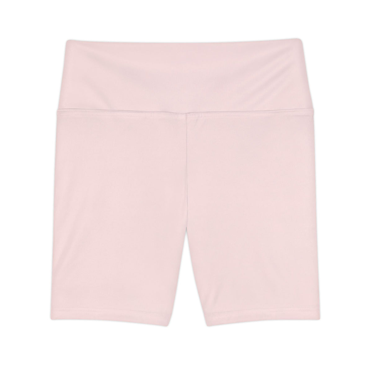 Misty Rose High-Waist Pink Workout Shorts — Women’s Biker Activewear