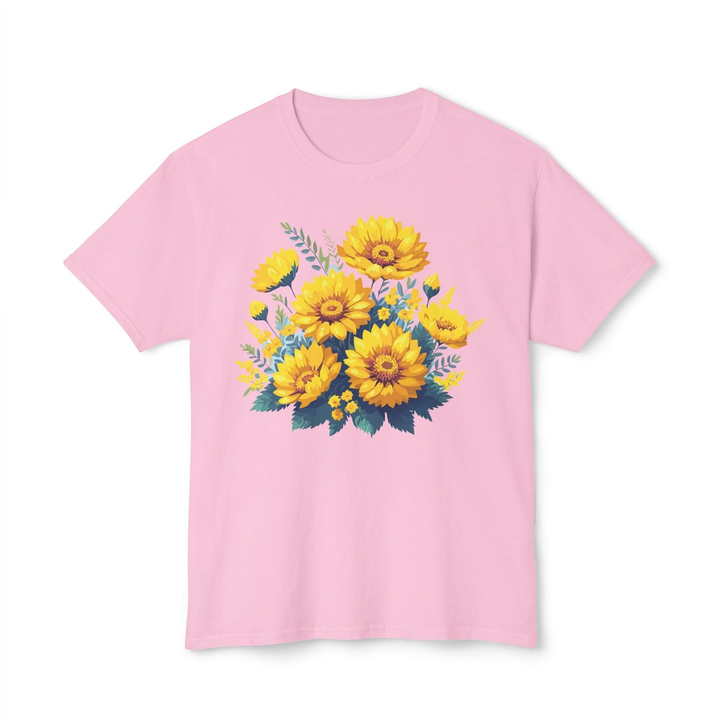 Floral T Shirt Vintage Flowers Unisex Art Print Tee 100 Percent Cotton Made In USA Floral Design