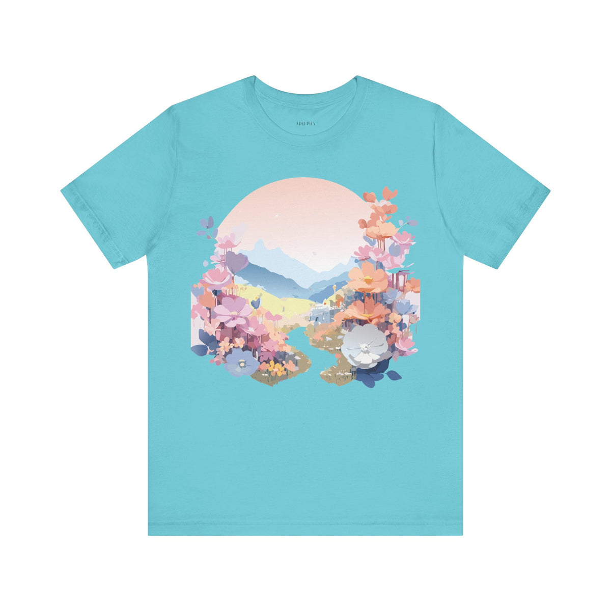 Floral Graphic Tee Shirt - Bella+Canvas Unisex 100 Cotton 18