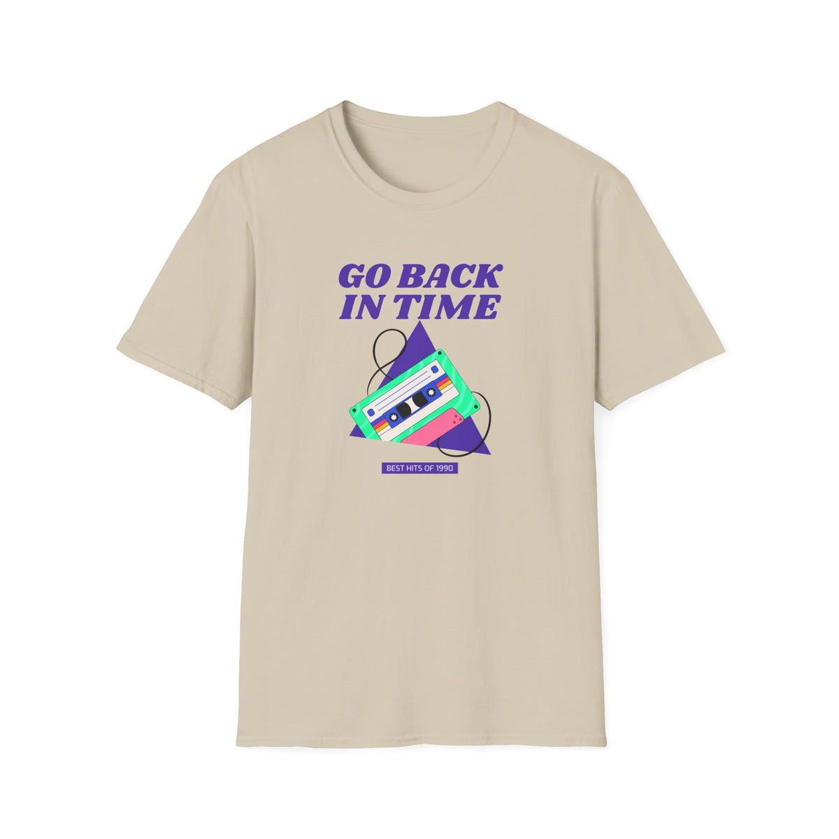 Retro Slogan Go Back In Time Cassette Graphic Tee Gildan Unisex 100 Cotton Tee Shirt d204