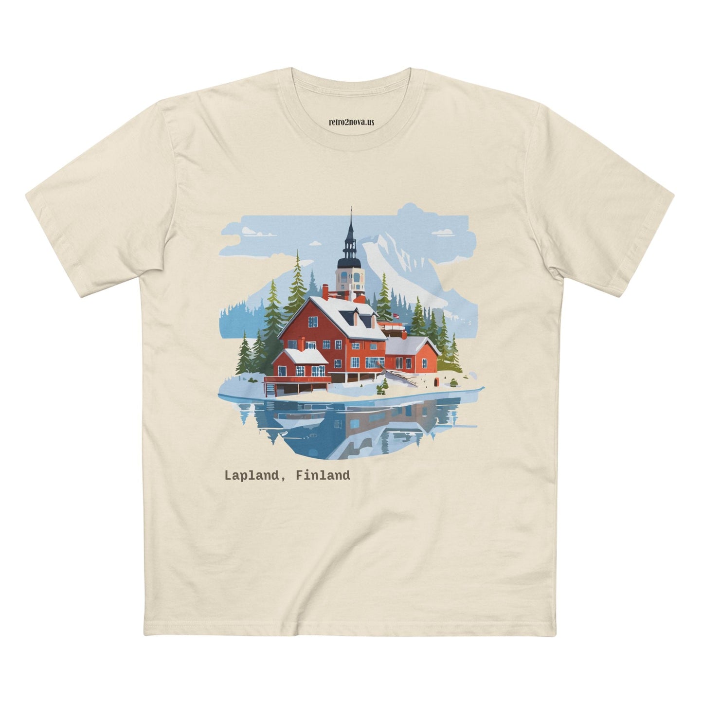 Lapland Travel Shirt Unisex Premium Cotton Tee With Original Art Design TT4 Retro2Nova